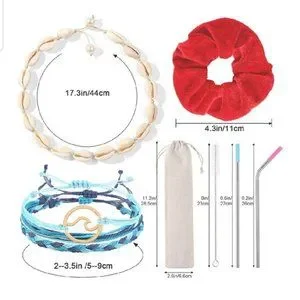 70pcs VSCO Girl Pack Set Scrunchie Sticker Shell Brandy Melville | Accessories | 7 Pcs Vsco Girl Pack Set  main image 3